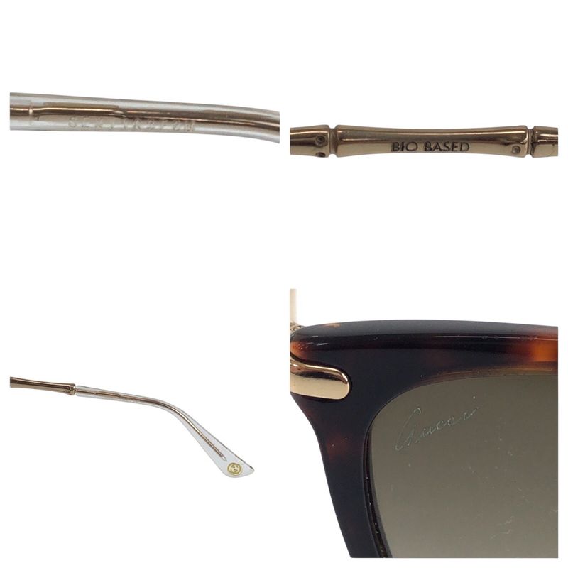 Gucci Brown Gold Metal Plastic 11a3f3m Unisex Mens Unisex Sunglass Es 506458