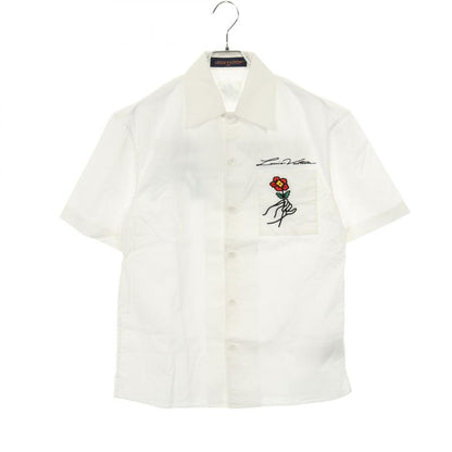 Louis Vuitton Flower Embroidery Rm241 Ike Hqs85w Cotton Shirt Men's Used a
