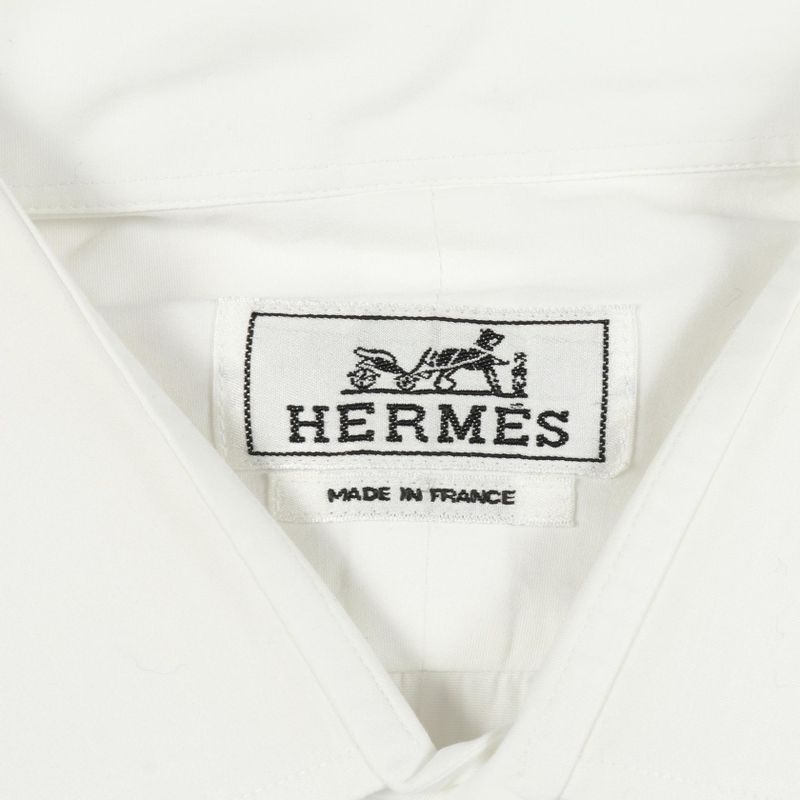 Hermes Serie Button Cotton Shirt Men's Used B