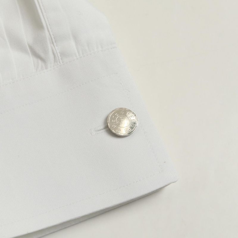 Hermes Serie Button Cotton Shirt Men's Used B