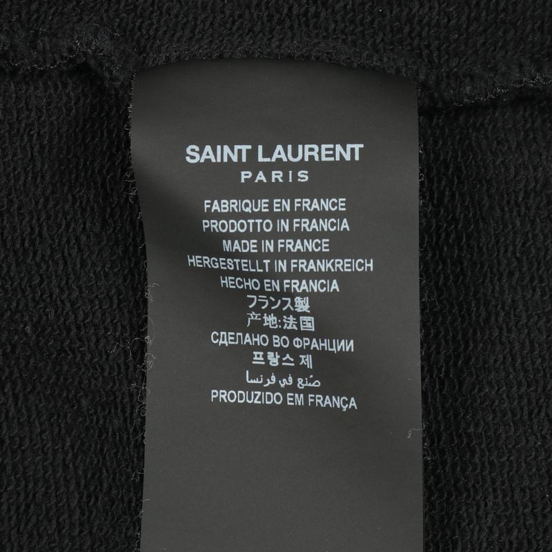 Saint Laurent Paris Hoodie Signature Crop Hoodie 464581yb2pg Cotton Hoodie Men