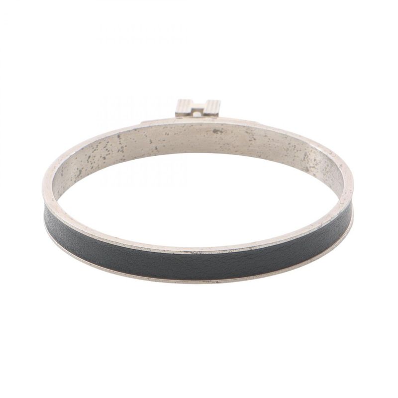 Hermes Bangle Kelly Bangle Black Stainless Steel Leather Kelly Bangle Ladies