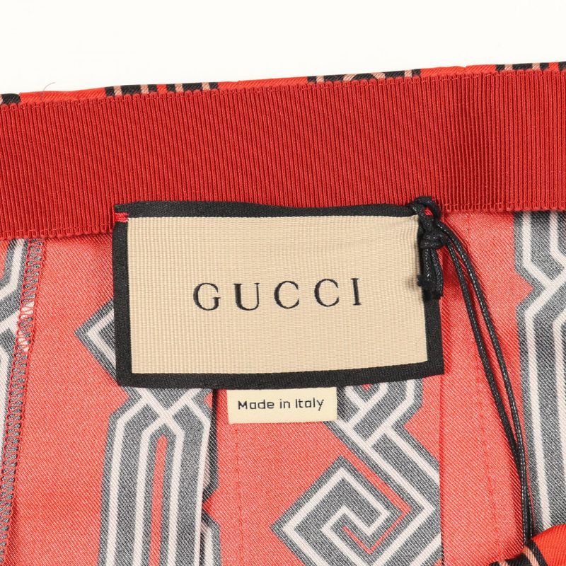 Gucci Skirt Pleated Silk Cotton Skirt Women Used a