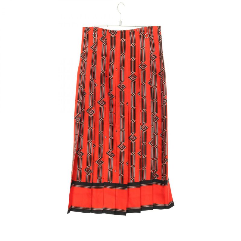 Gucci Skirt Pleated Silk Cotton Skirt Women Used a
