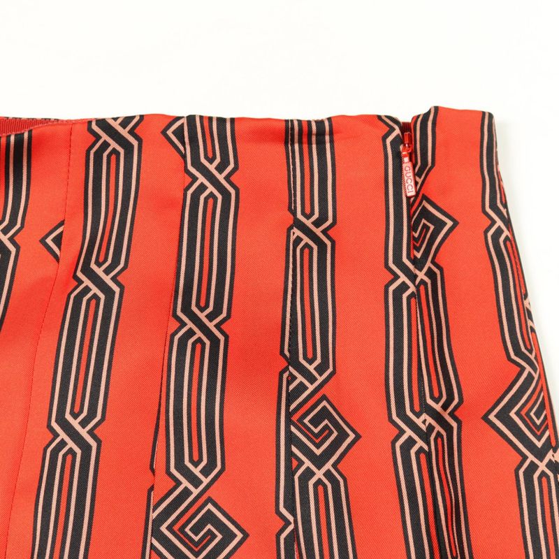 Gucci Skirt Pleated Silk Cotton Skirt Women Used a