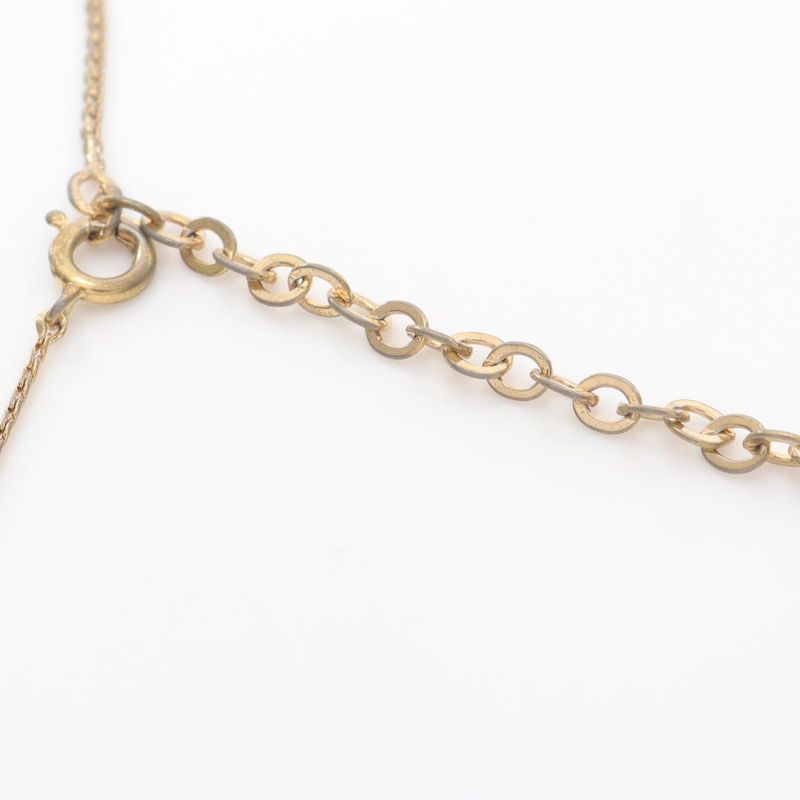 Christian Dior Necklace CD Logo GP (gold Plated) Necklace Ladies Used B