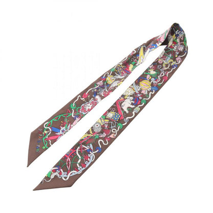 Hermes Scarf Twilly LA Folle Parade Silk Twilly Ladies Used B