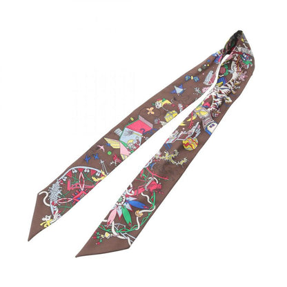 Hermes Scarf Twilly LA Folle Parade Silk Twilly Ladies Used B