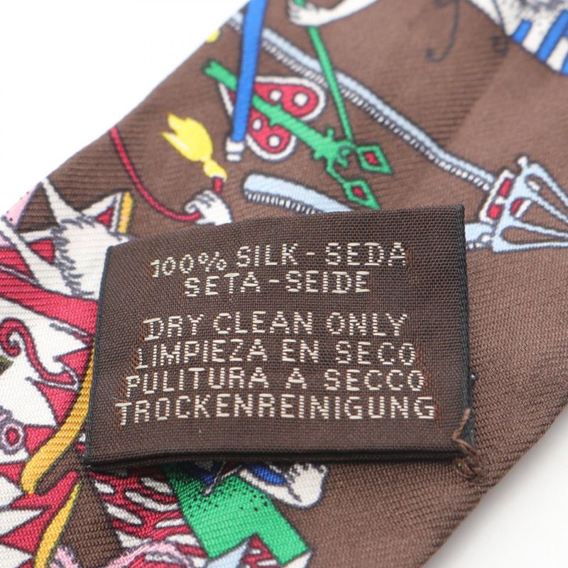 Hermes Scarf Twilly LA Folle Parade Silk Twilly Ladies Used B