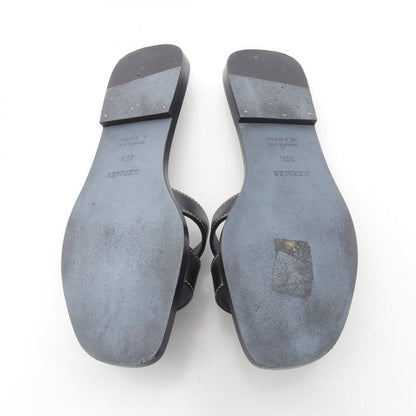 Hermes Sandals Oran H021056z Calf Leather Sandals Women Used a