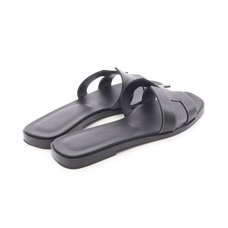 Hermes Sandals Oran H021056z Calf Leather Sandals Women Used a