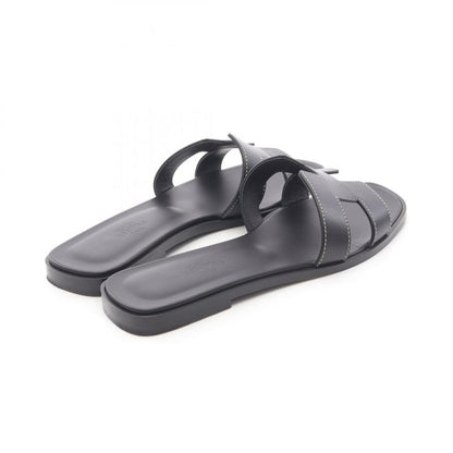 Hermes Sandals Oran H021056z Calf Leather Sandals Women Used a
