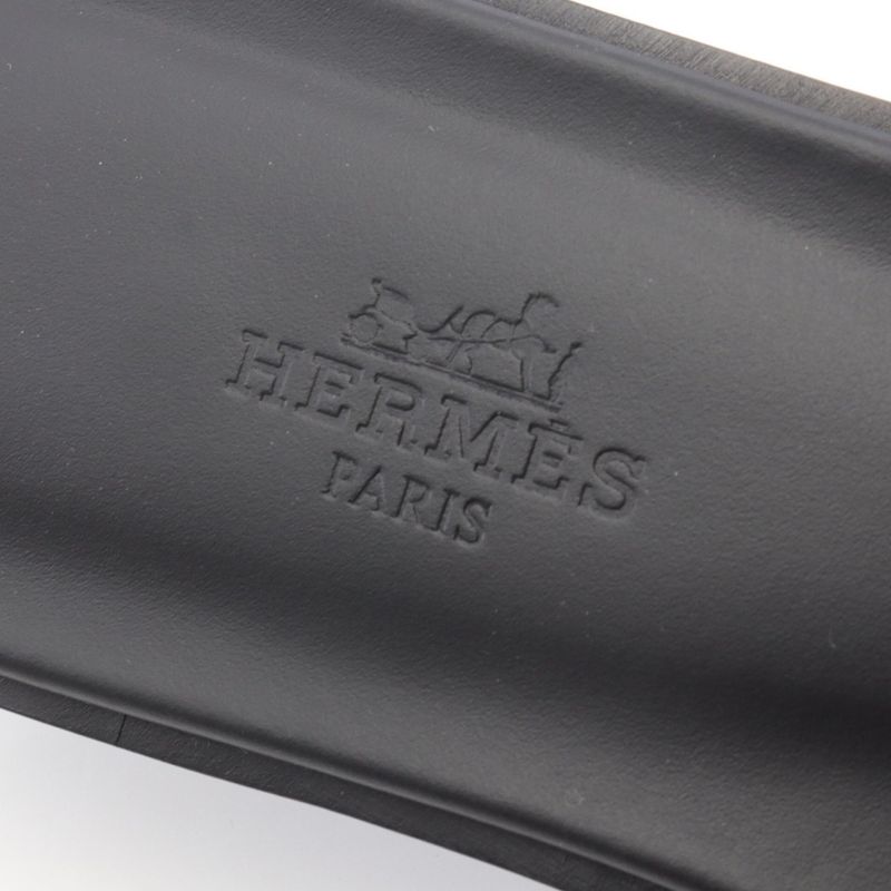 Hermes Sandals Oran H021056z Calf Leather Sandals Women Used a