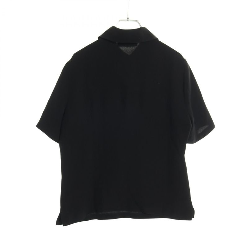Fendi Polo Shirt Black Silk Blouse Women's Used a