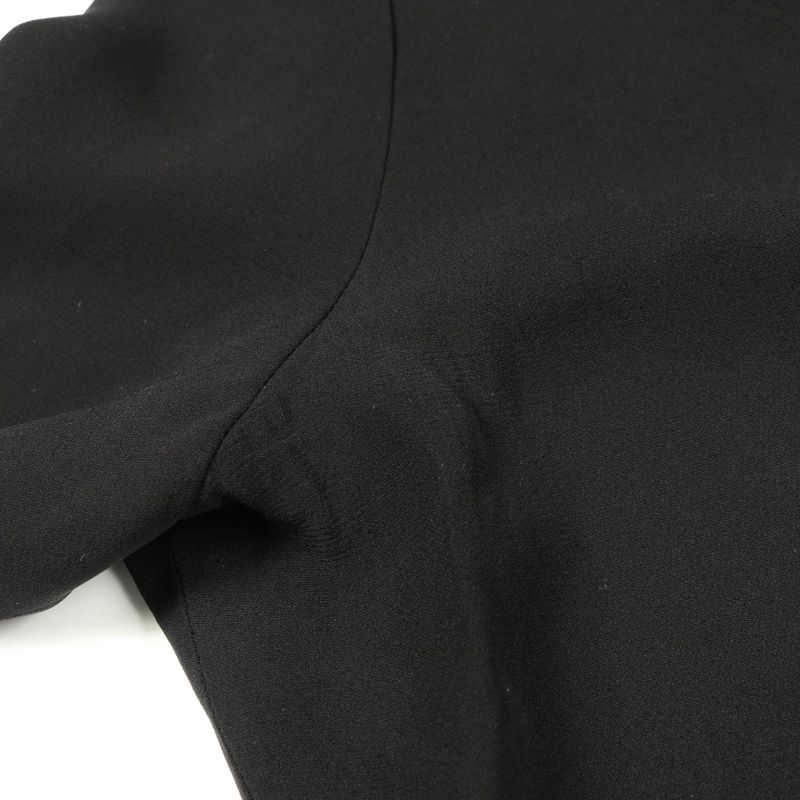 Fendi Polo Shirt Black Silk Blouse Women's Used a