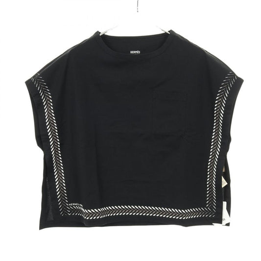 Hermes Cut and Sewn Inspiration Kimono 5e4630da Black Cotton T-Shirt Ladies
