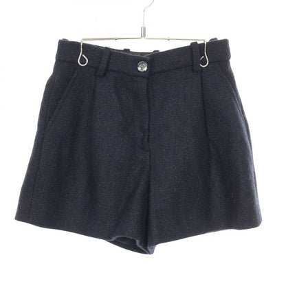 Chanel Pants Coco Mark Button Short P80432v65327 Wool Cashmere Shorts Ladies