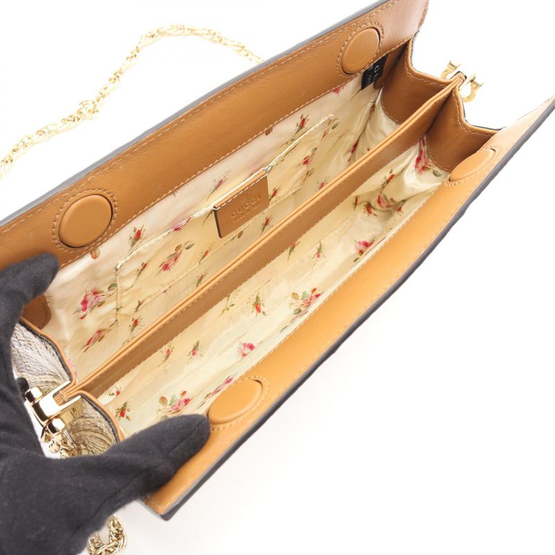 Gucci Shoulder Bag Ophidia Small 503877 Beige Exotic Cles Zur Ophidia Small