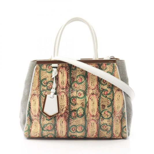 Fendi Handbag 2jours Toujours 8bh250 Multi Exotic Cles Leather Toujours Women