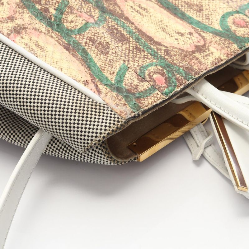 Fendi Handbag 2jours Toujours 8bh250 Multi Exotic Cles Leather Toujours Women