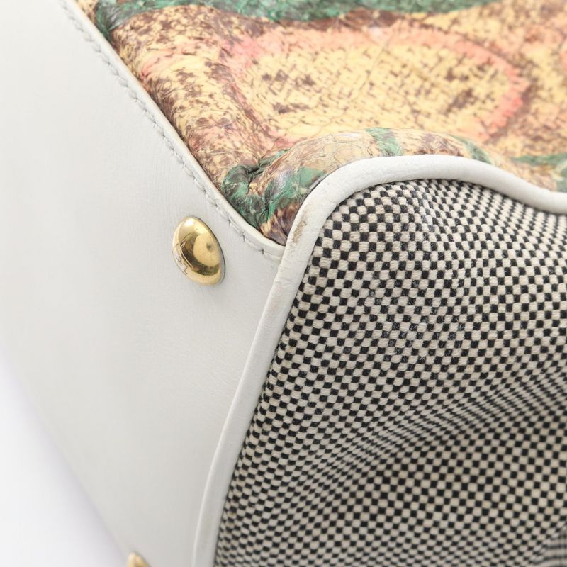 Fendi Handbag 2jours Toujours 8bh250 Multi Exotic Cles Leather Toujours Women