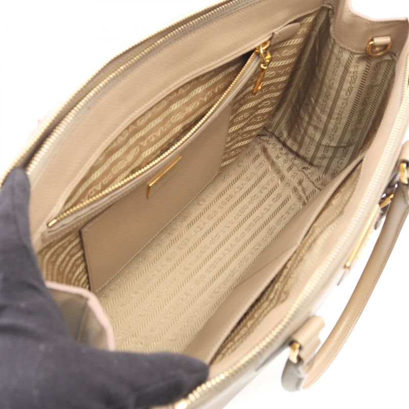 Prada Handbag Galleria B1786s Gray Saffiano Leather Galleria 2way Shoulder