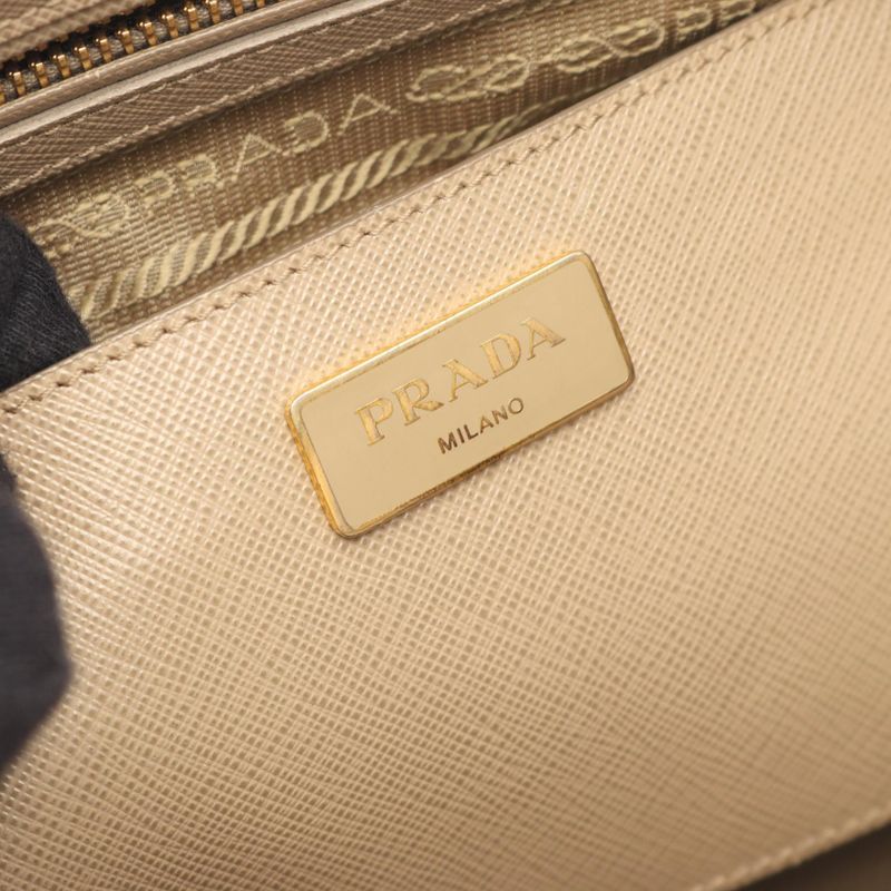 Prada Handbag Galleria B1786s Gray Saffiano Leather Galleria 2way Shoulder