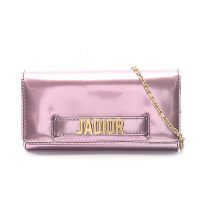 Christian Dior Shoulder Bag J'adior Pink Leather J'adior Chain Wallet Women