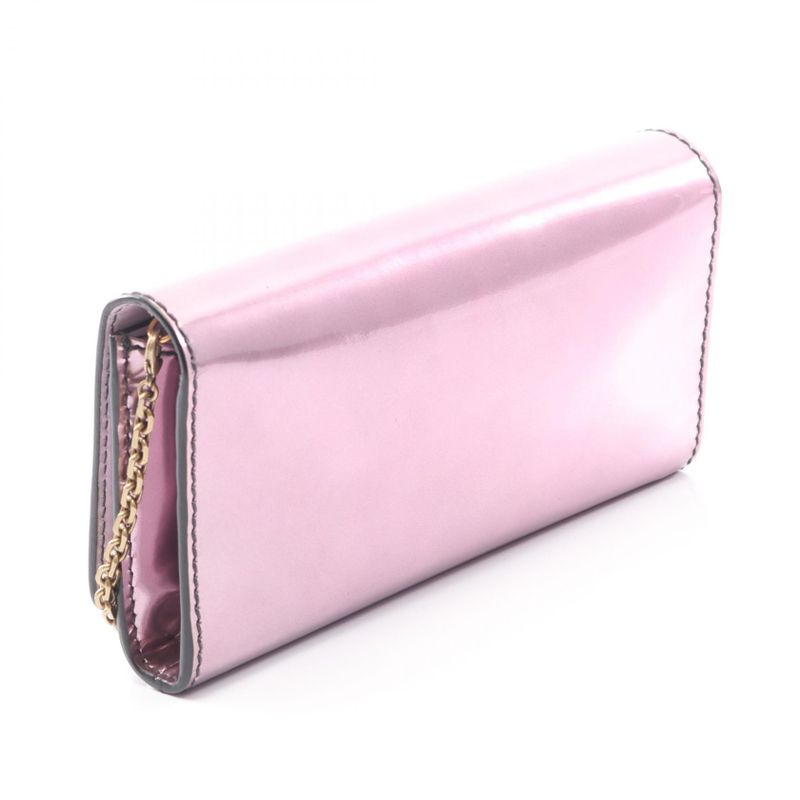 Christian Dior Shoulder Bag J'adior Pink Leather J'adior Chain Wallet Women