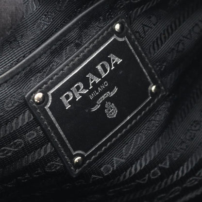 Prada Tote Bag Tessutotess + Soft Ca Bn1841 Black Nylon Leather 2way Shoulder