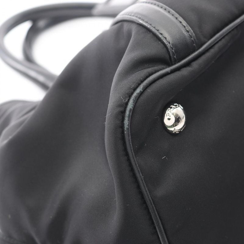 Prada Tote Bag Tessutotess + Soft Ca Bn1841 Black Nylon Leather 2way Shoulder