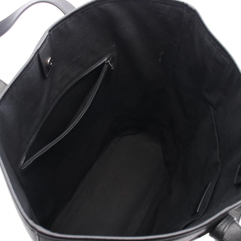 Saint Laurent Paris Tote Bag 460116 Black Leather Tote Bag Women Used a