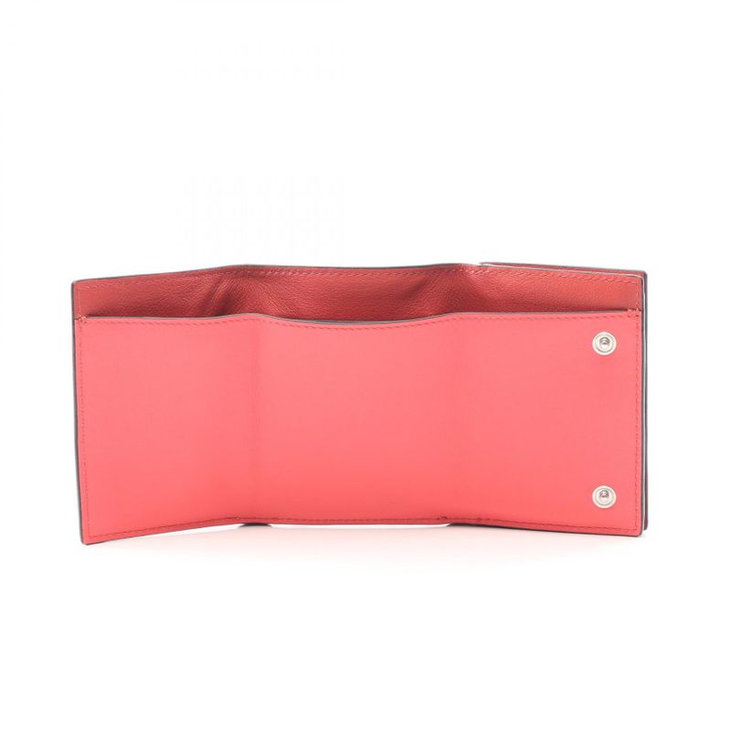Loewe Trifold Wallet Trifold Wallet 109.10s26 Red Leather Anagram Trifold