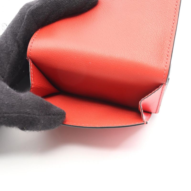 Loewe Trifold Wallet Trifold Wallet 109.10s26 Red Leather Anagram Trifold