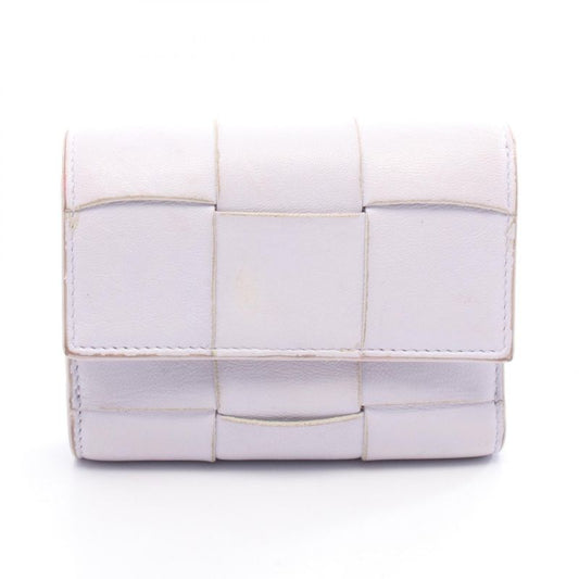 Bottega Veneta Cassette Maxi Intrecciato Small Trifold Flap Wallet 651372 Light