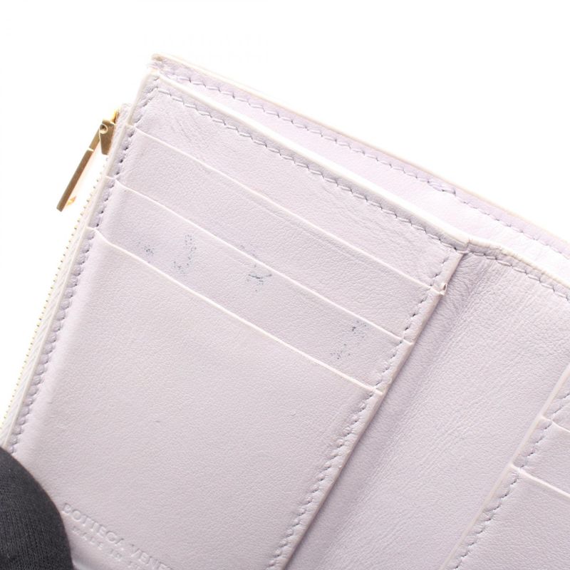 Bottega Veneta Cassette Maxi Intrecciato Small Trifold Flap Wallet 651372 Light