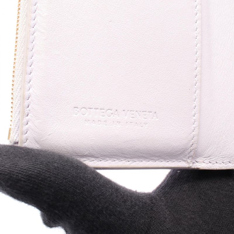Bottega Veneta Cassette Maxi Intrecciato Small Trifold Flap Wallet 651372 Light