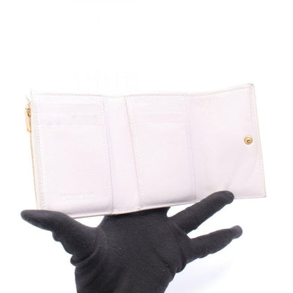 Bottega Veneta Cassette Maxi Intrecciato Small Trifold Flap Wallet 651372 Light