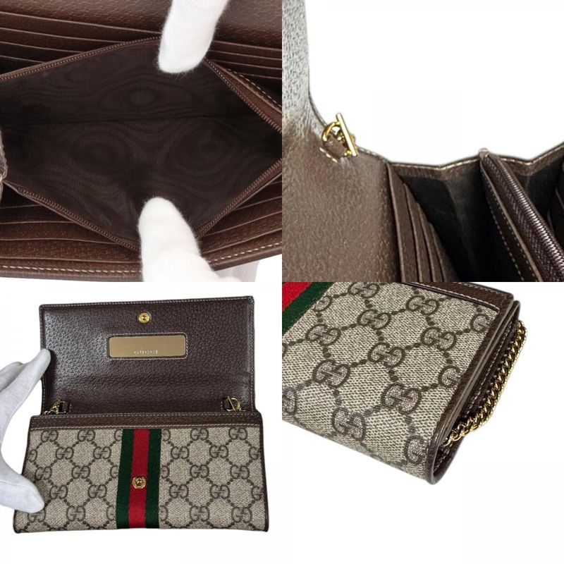 Gucci Ophidia Shoulder Bag GG Supreme Canvas 546592 Beige Ladies Gucci Preowned