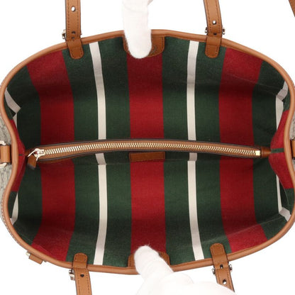 Gucci Medium Tote Bag GG Emblem Shoulder Bag GG Supreme Canvas 815214 Beige