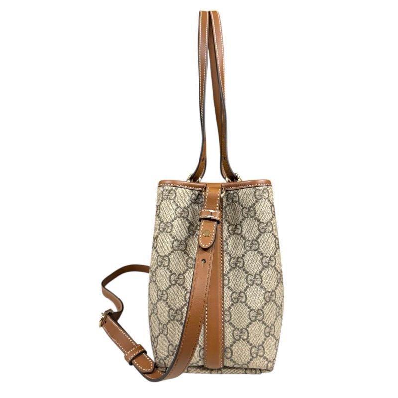 Gucci Medium Tote Bag GG Emblem Shoulder Bag GG Supreme Canvas 815214 Beige