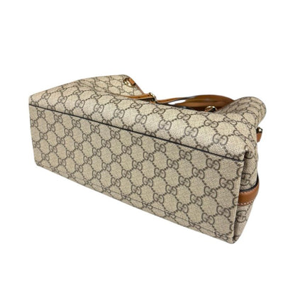 Gucci Medium Tote Bag GG Emblem Shoulder Bag GG Supreme Canvas 815214 Beige