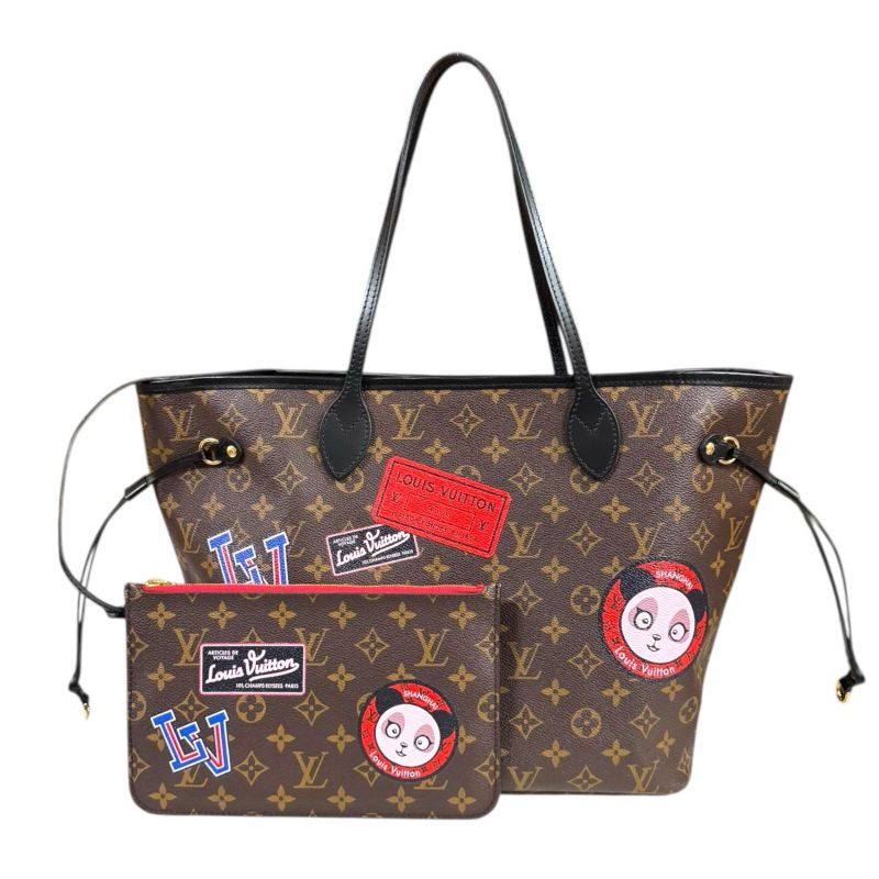 Louis Vuitton Neverfull MM My LV World Tour Monogram Tote Bag Monogram Canvas