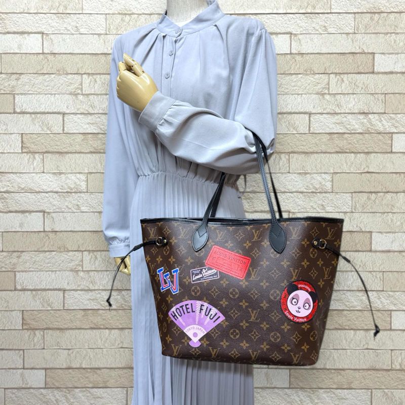 Louis Vuitton Neverfull MM My LV World Tour Monogram Tote Bag Monogram Canvas