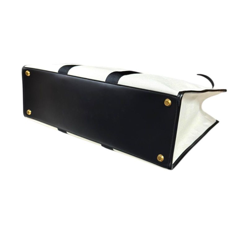 Balenciaga Hardware Large Tote Shoulder Bag Canvas 671403 White Unisex Balenciag