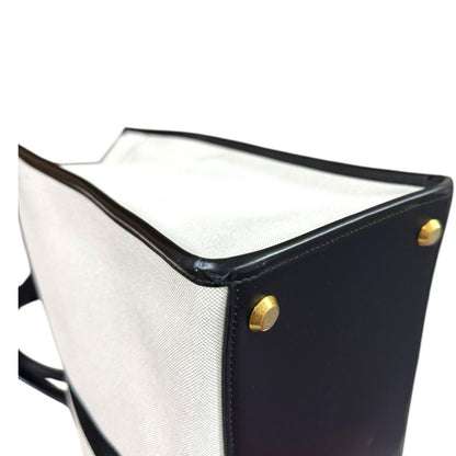 Balenciaga Hardware Large Tote Shoulder Bag Canvas 671403 White Unisex Balenciag