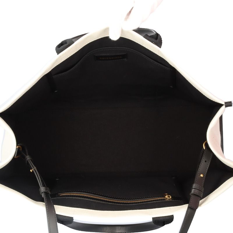 Balenciaga Hardware Large Tote Shoulder Bag Canvas 671403 White Unisex Balenciag