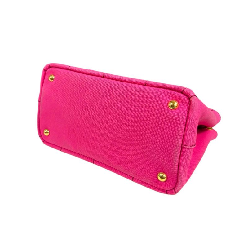Prada Canapa Tote SS Shoulder Bag Canvas 1bg439 Pink Ladies Prada Preowned Prada