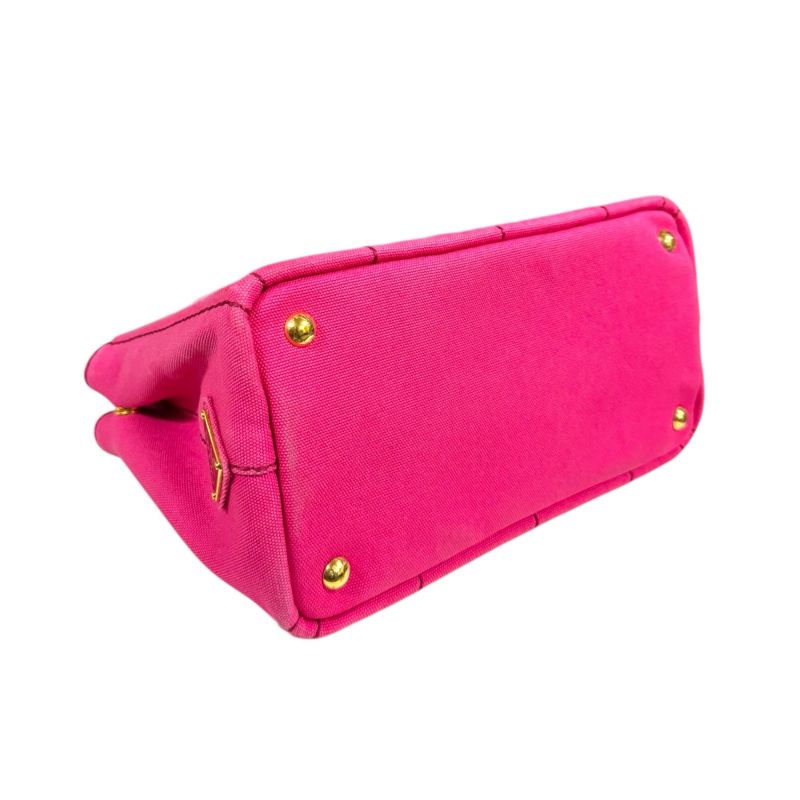 Prada Canapa Tote SS Shoulder Bag Canvas 1bg439 Pink Ladies Prada Preowned Prada