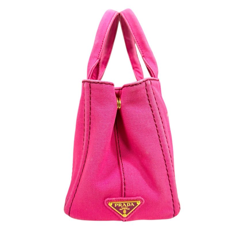 Prada Canapa Tote SS Shoulder Bag Canvas 1bg439 Pink Ladies Prada Preowned Prada